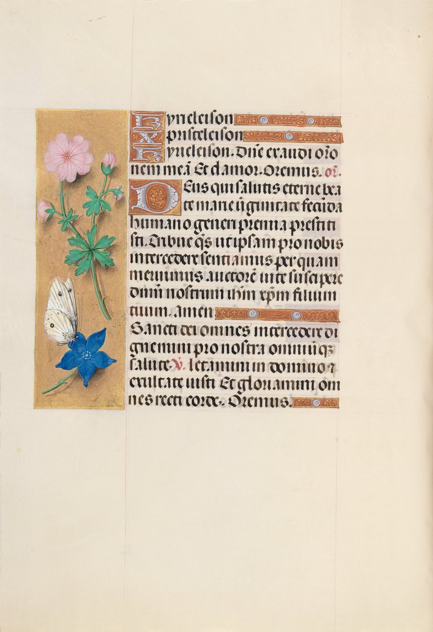 Hodiny královny Isabely Katolické, královny Španělska: Fol. 134v, c. 1500. od Master of the First Prayerbook of Maximillian