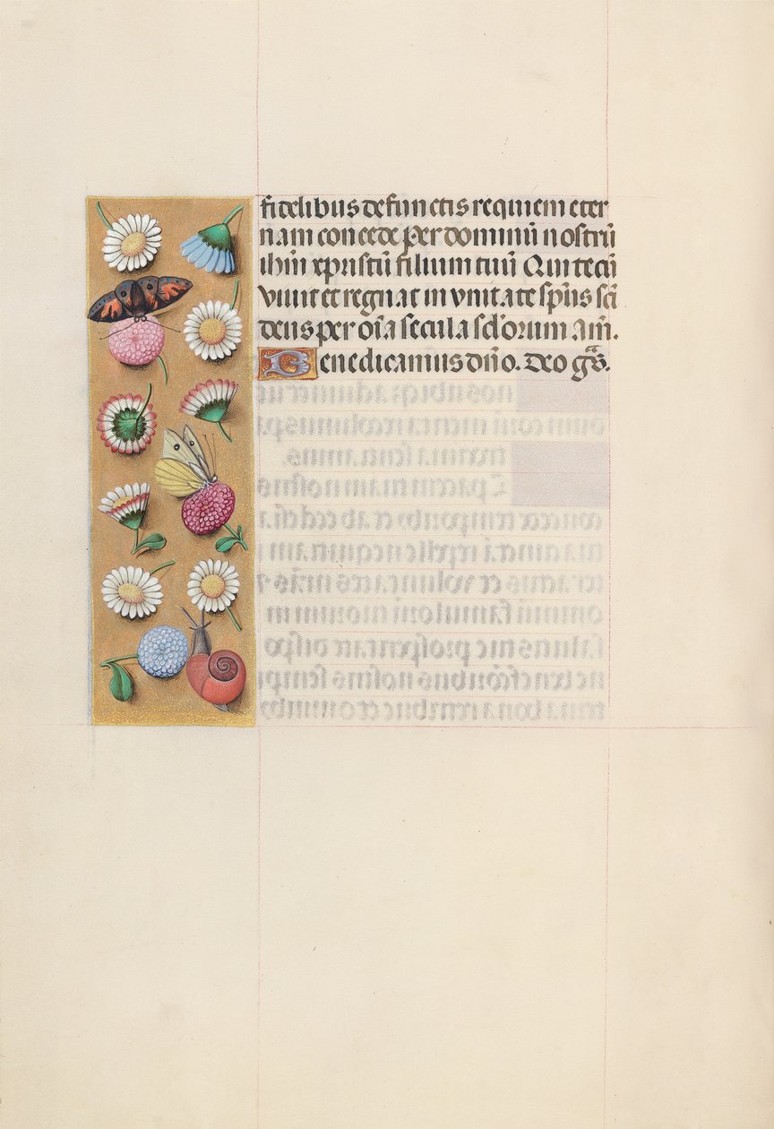 Hodiny královny Isabely Katolické, královny Španělska: Fol. 135v, c. 1500. od Master of the First Prayerbook of Maximillian