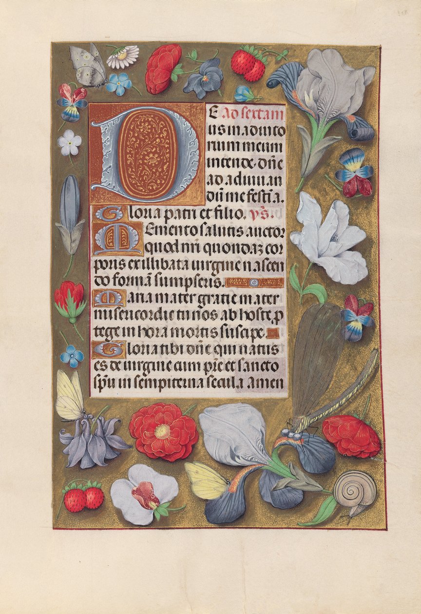 Hodiny královny Isabely Katolické, královny Španělska: Fol. 137r, c. 1500. od Master of the First Prayerbook of Maximillian
