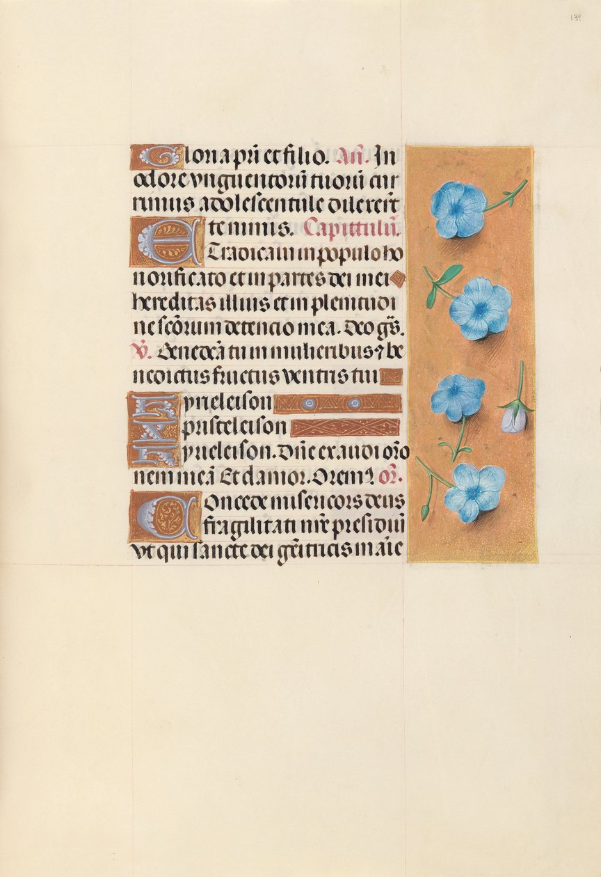 Hodiny královny Isabely Katolické, královny Španělska: Fol. 139r, c. 1500. od Master of the First Prayerbook of Maximillian