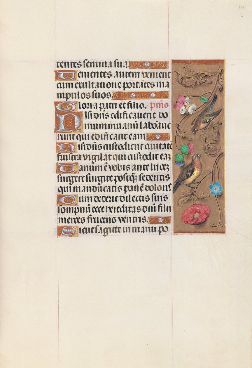 Hodiny královny Isabely Katolické, královny Španělska: Fol. 143r, c. 1500. od Master of the First Prayerbook of Maximillian