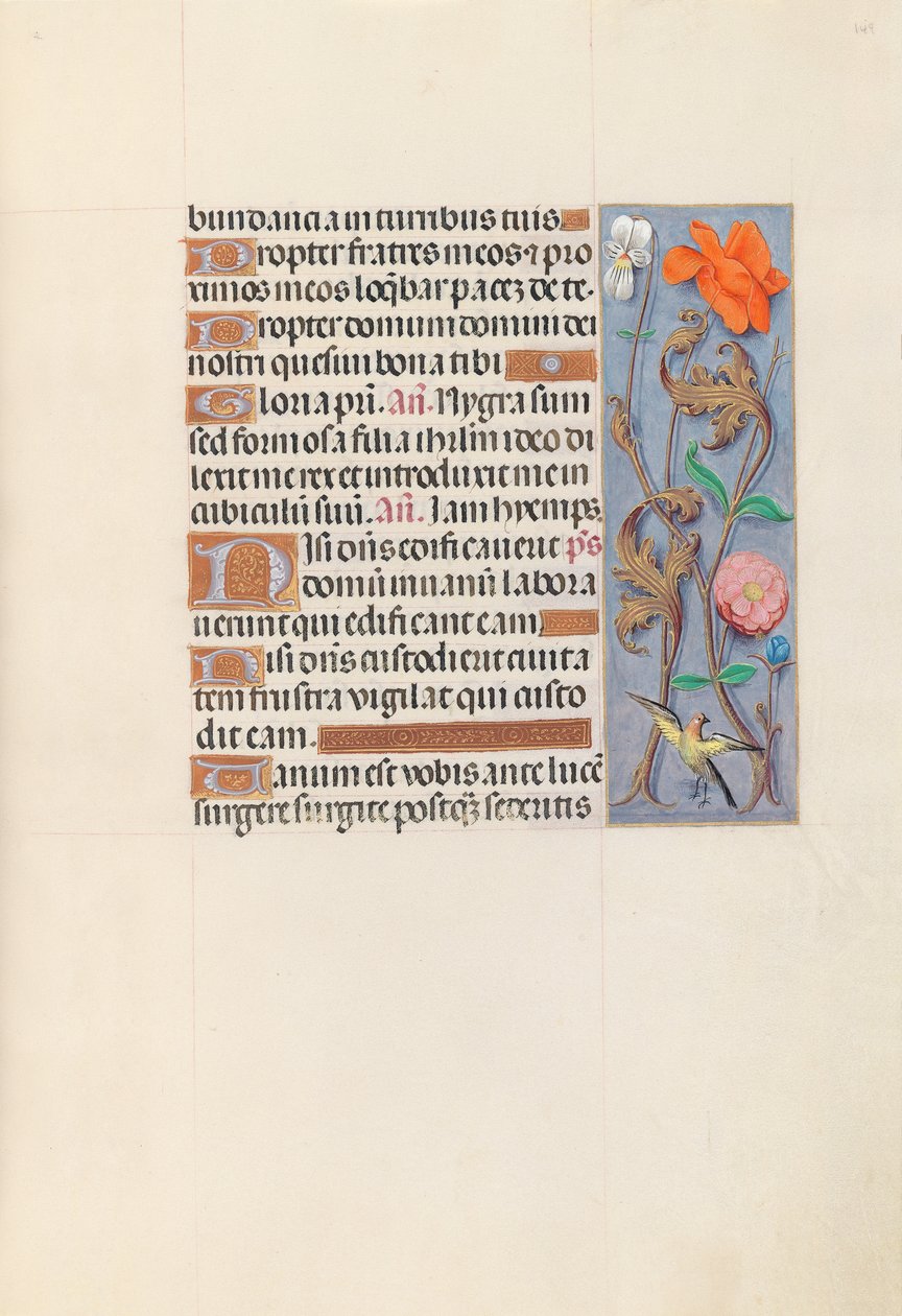 Hodiny královny Isabely Katolické, královny Španělska: Fol. 149r, c. 1500. od Master of the First Prayerbook of Maximillian