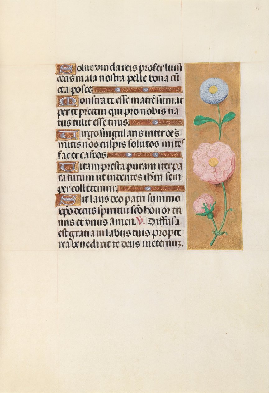 Hodiny královny Isabely Katolické, královny Španělska: Fol. 151r, c. 1500. od Master of the First Prayerbook of Maximillian