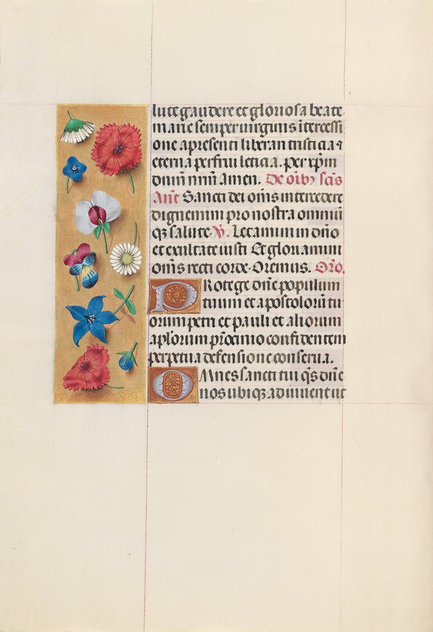 Hodiny královny Isabely Katolické, královny Španělska: Fol. 152v, c. 1500. od Master of the First Prayerbook of Maximillian