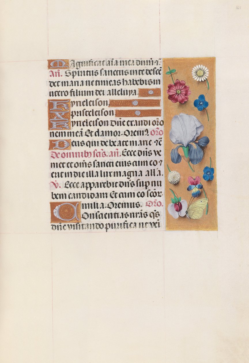 Hodiny královny Isabely Katolické, královny Španělska: Fol. 161r, c. 1500. od Master of the First Prayerbook of Maximillian