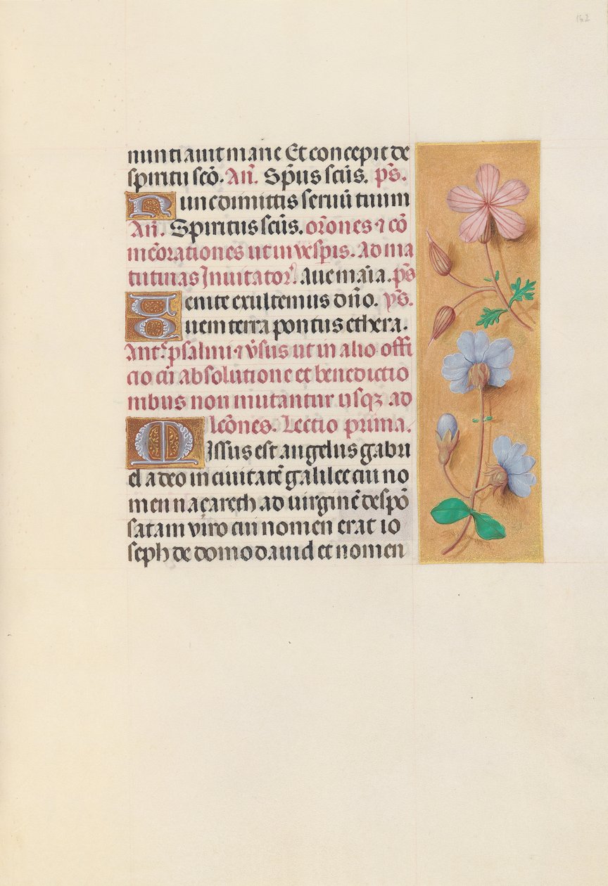 Hodiny královny Isabely Katolické, královny Španělska: Fol. 162r, c. 1500. od Master of the First Prayerbook of Maximillian