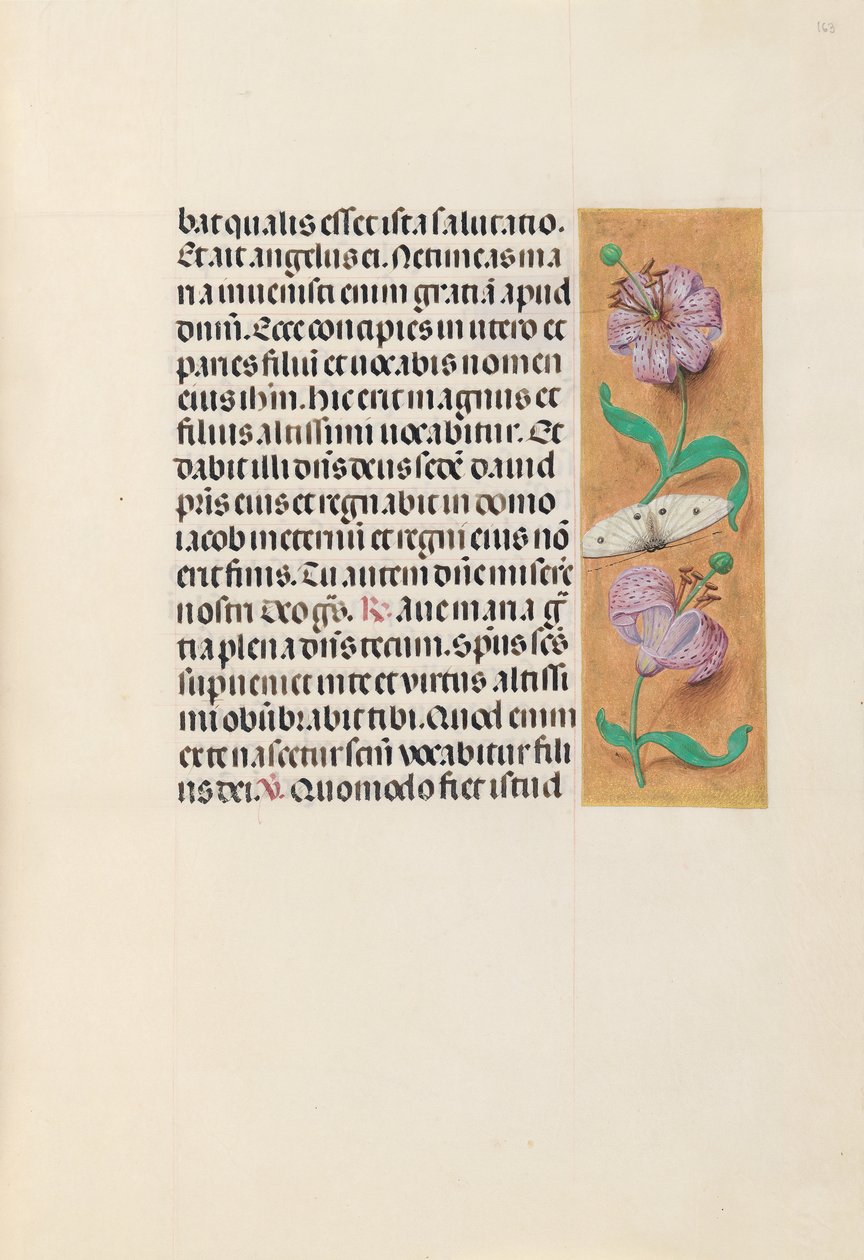 Hodiny královny Isabely Katolické, královny Španělska: Fol. 163r, c. 1500. od Master of the First Prayerbook of Maximillian