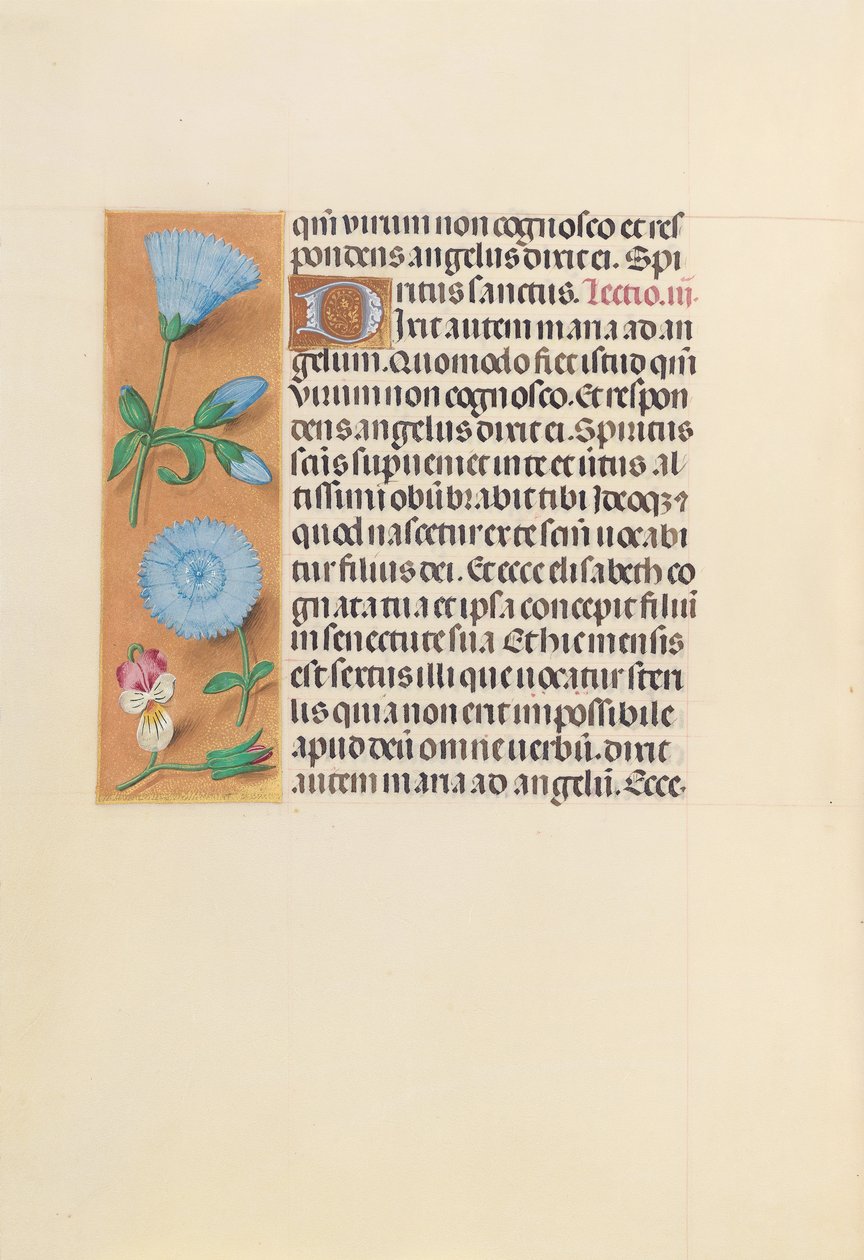 Hodiny královny Isabely Katolické, královny Španělska: Fol. 163v, c. 1500. od Master of the First Prayerbook of Maximillian