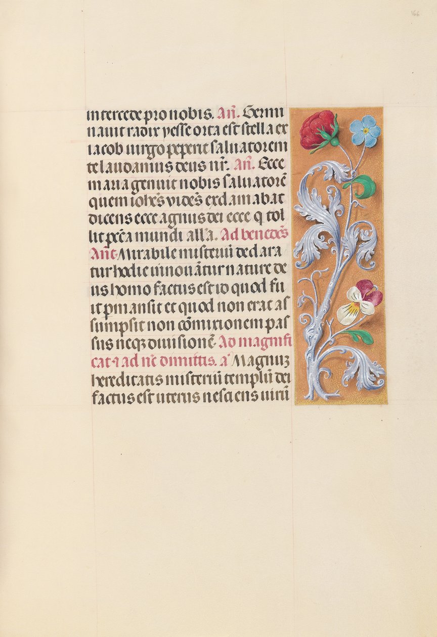 Hodiny královny Isabely Katolické, královny Španělska: Fol. 166r, c. 1500. od Master of the First Prayerbook of Maximillian