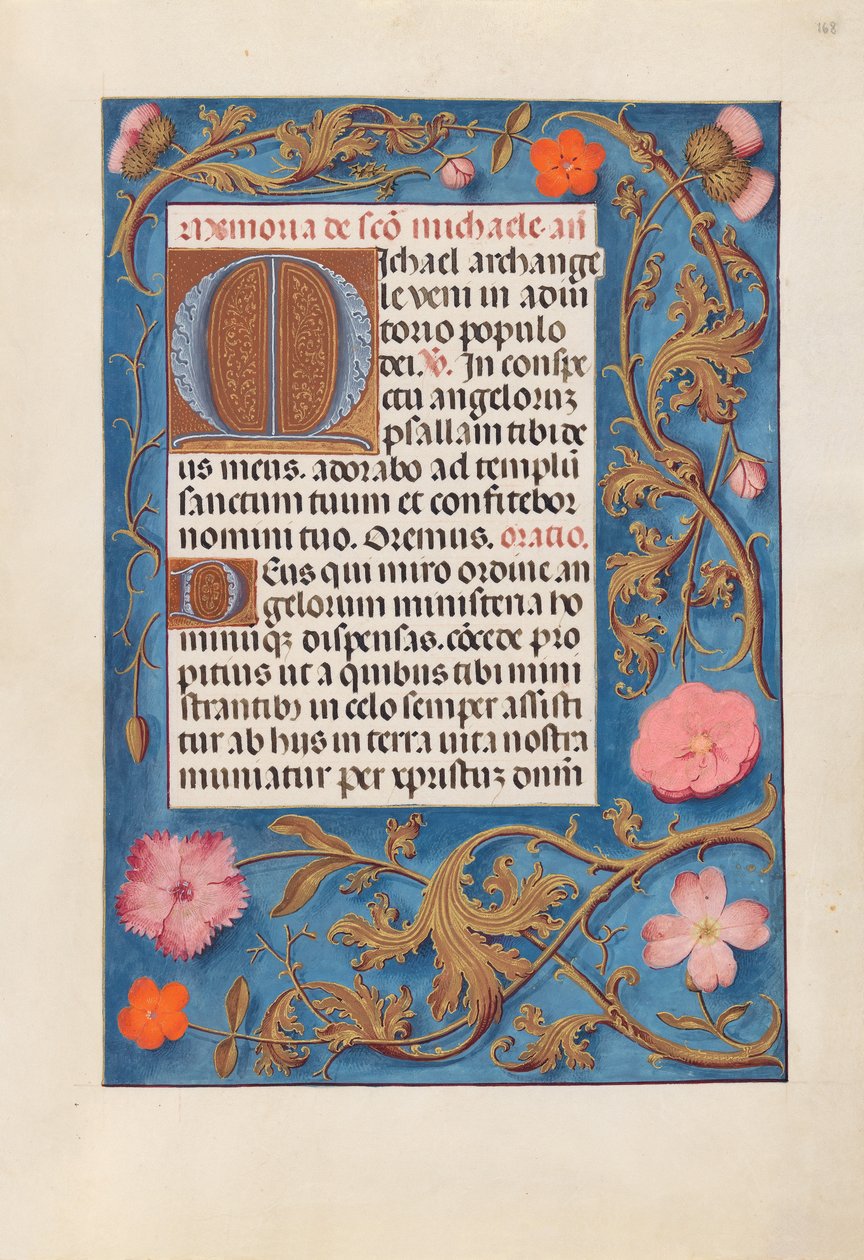 Hodiny královny Isabely Katolické, královny Španělska: Fol. 168r, c. 1500. od Master of the First Prayerbook of Maximillian