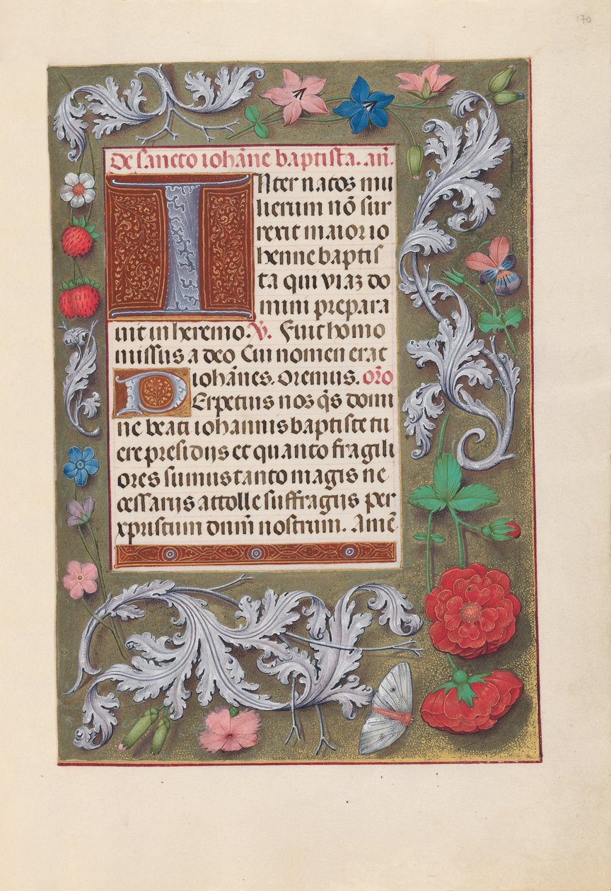Hodiny královny Isabely Katolické, královny Španělska: Fol. 170r, c. 1500. od Master of the First Prayerbook of Maximillian