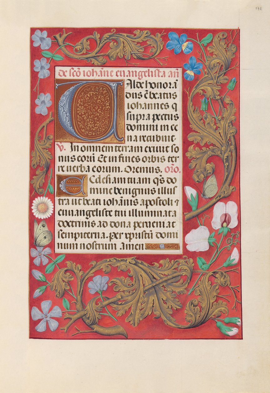 Hodiny královny Isabely Katolické, královny Španělska: Fol. 172r, c. 1500. od Master of the First Prayerbook of Maximillian
