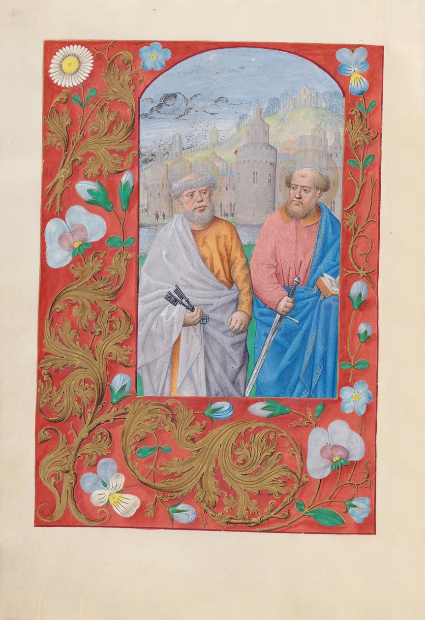 Hodiny královny Isabely Katolické, královny Španělska: Fol. 173v, Svatí Petr a Pavel, c. 1500. od Master of the First Prayerbook of Maximillian