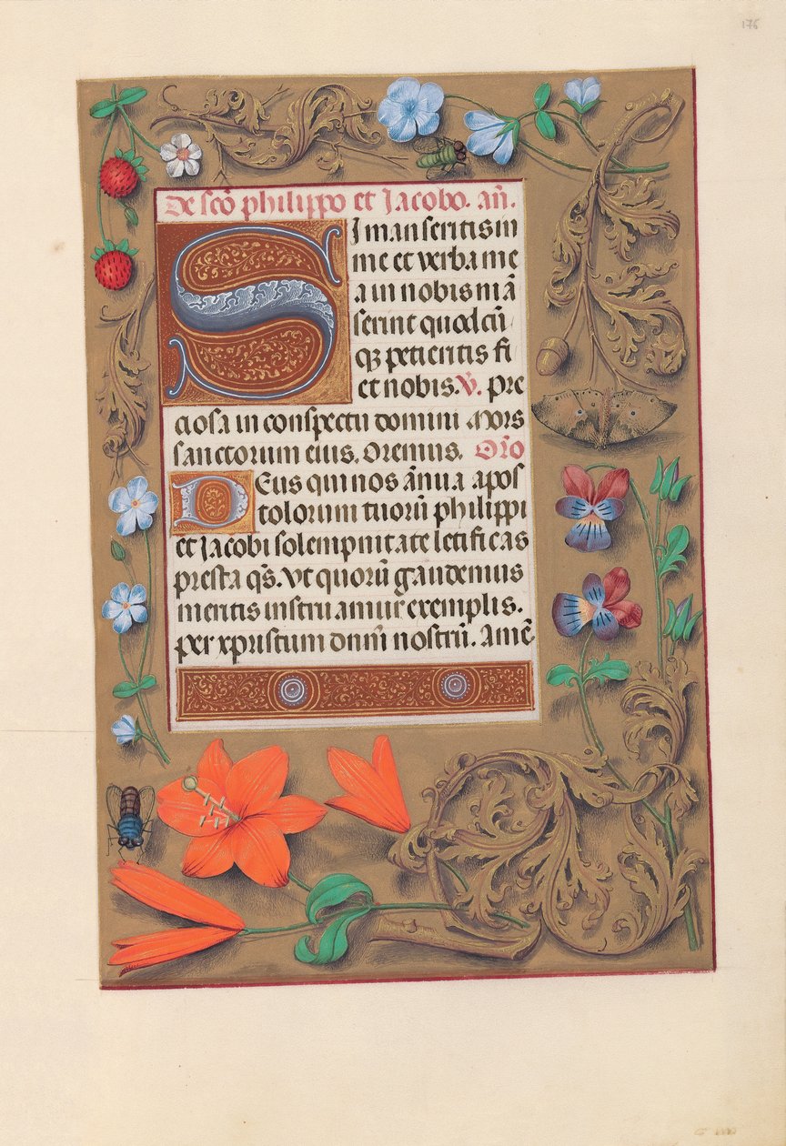 Hodiny královny Isabely Katolické, královny Španělska: Fol. 176r, c. 1500. od Master of the First Prayerbook of Maximillian