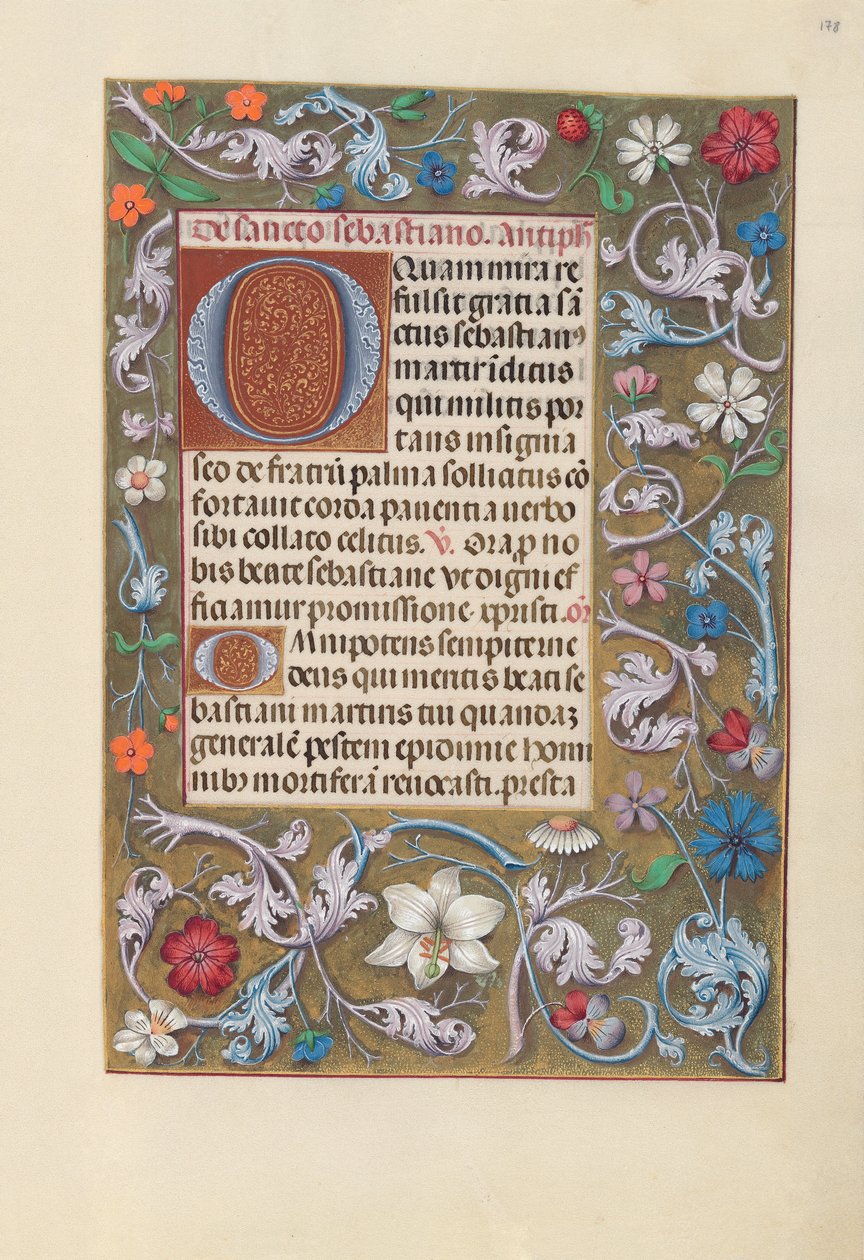 Hodiny královny Isabely Katolické, královny Španělska: Fol. 178r, c. 1500. od Master of the First Prayerbook of Maximillian