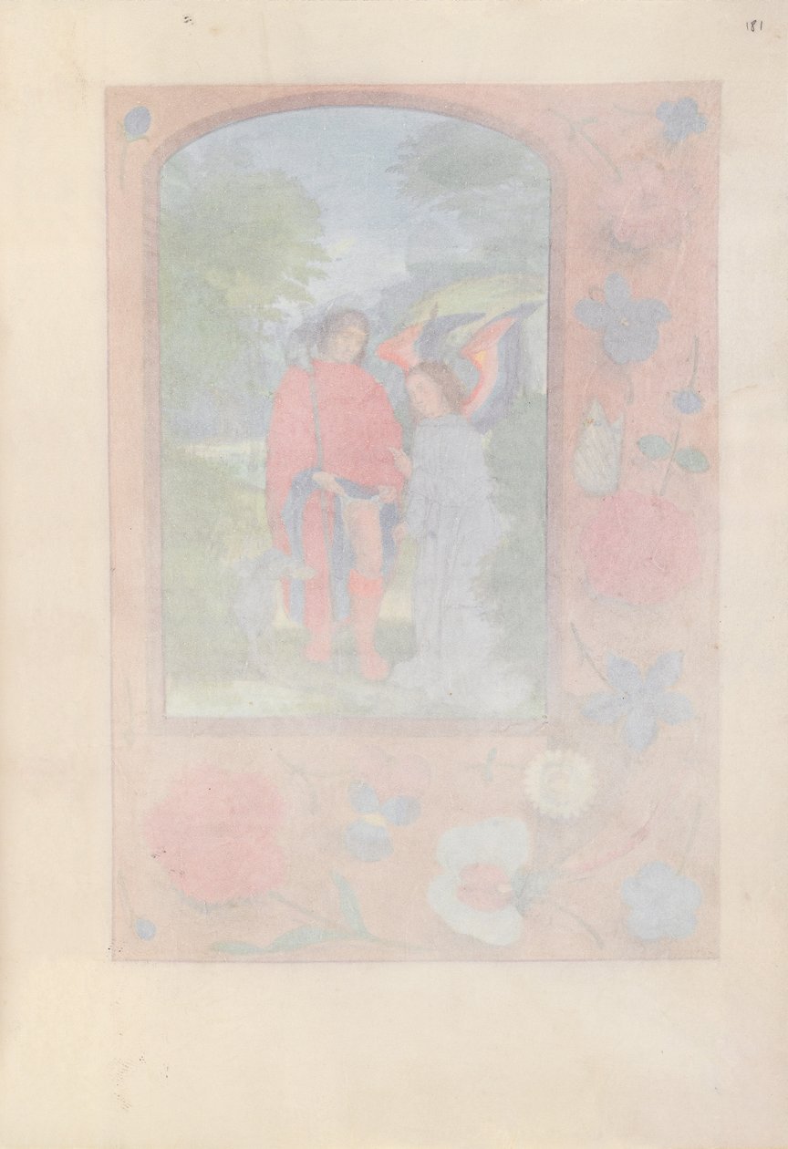 Hodiny královny Isabely Katolické, královny Španělska: Fol. 181r, c. 1500. od Master of the First Prayerbook of Maximillian