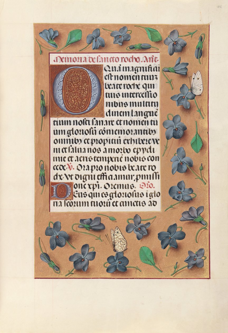 Hodiny královny Isabely Katolické, královny Španělska: Fol. 182r, c. 1500. od Master of the First Prayerbook of Maximillian