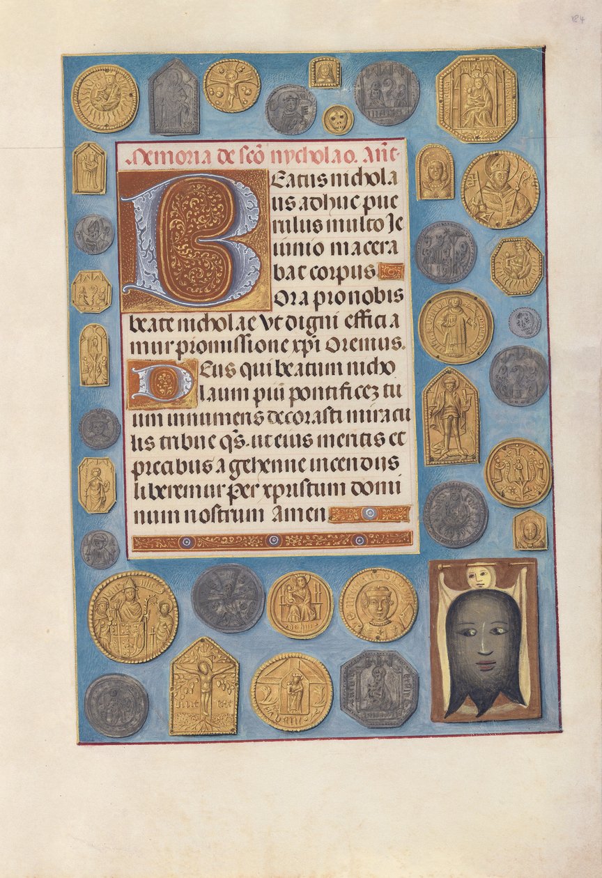 Hodiny královny Isabely Katolické, královny Španělska: Fol. 184r, c. 1500. od Master of the First Prayerbook of Maximillian
