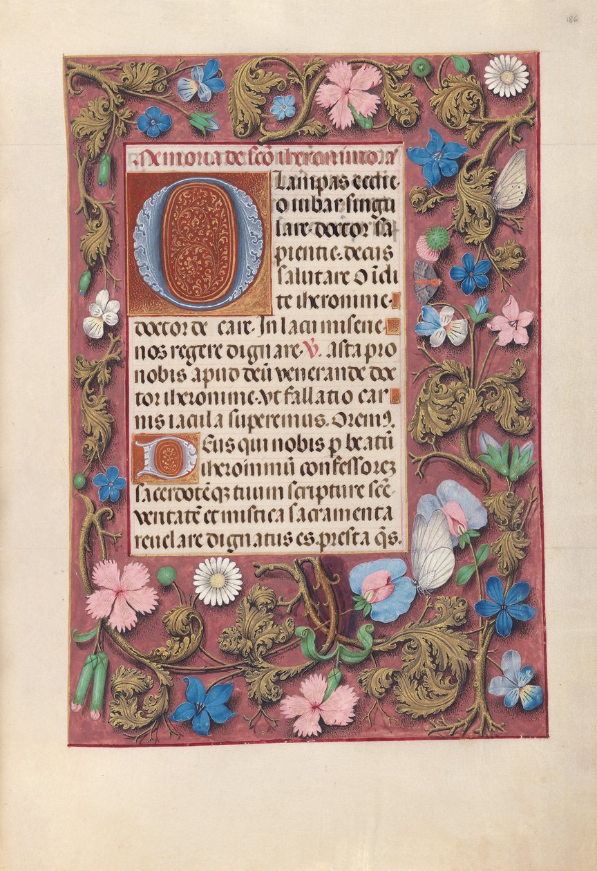 Hodiny královny Isabely Katolické, královny Španělska: Fol. 186r, c. 1500. od Master of the First Prayerbook of Maximillian