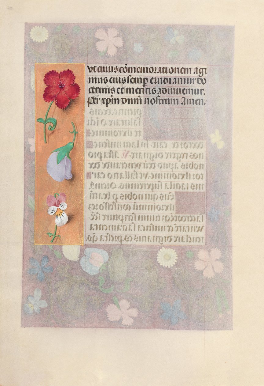 Hodiny královny Isabely Katolické, královny Španělska: Fol. 186v, c. 1500. od Master of the First Prayerbook of Maximillian