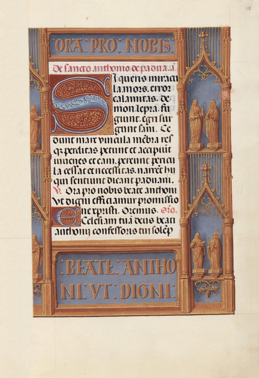 Hodiny královny Isabely Katolické, královny Španělska: Fol. 188r, c. 1500. od Master of the First Prayerbook of Maximillian
