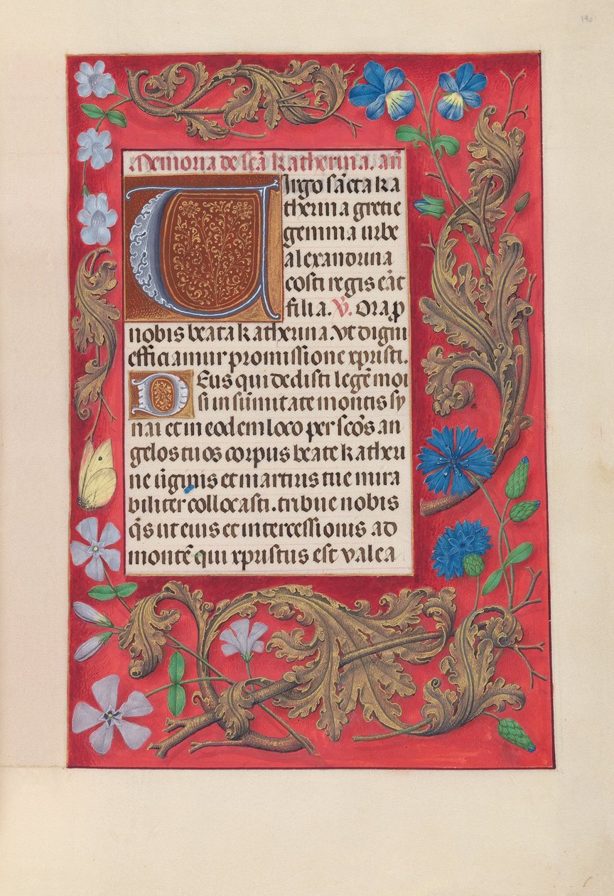 Hodiny královny Isabely Katolické, královny Španělska: Fol. 190r, c. 1500. od Master of the First Prayerbook of Maximillian
