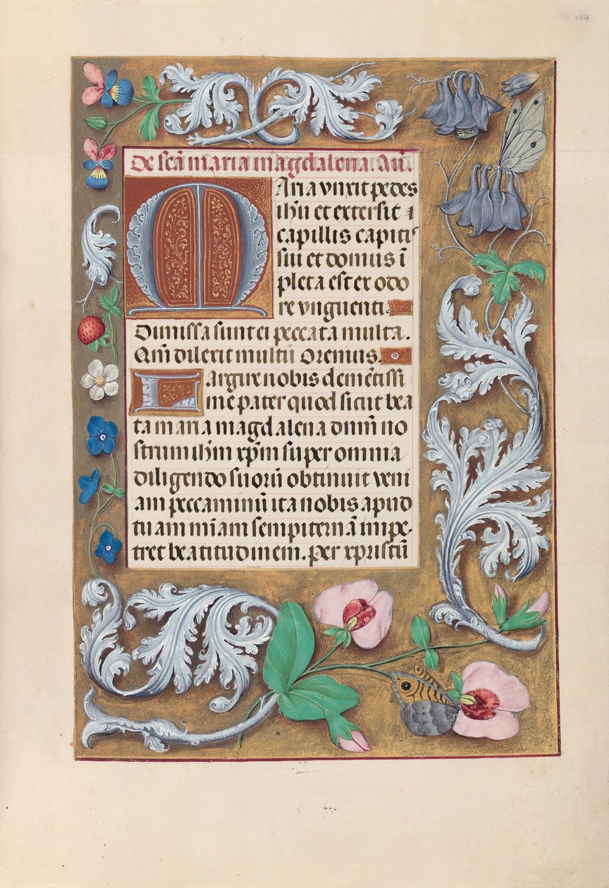 Hodiny královny Isabely Katolické, královny Španělska: Fol. 194r, c. 1500. od Master of the First Prayerbook of Maximillian