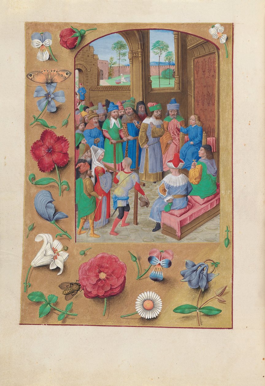 Hodiny královny Isabely Katolické, královny Španělska: Fol. 195v, St. Suzanne, c. 1500. od Master of the First Prayerbook of Maximillian