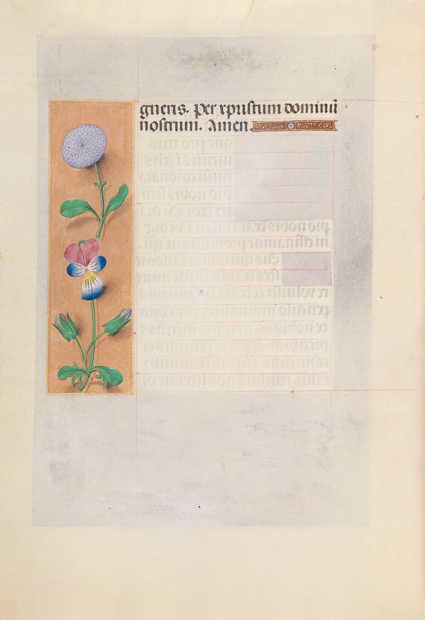 Hodiny královny Isabely Katolické, královny Španělska: Fol. 196v, c. 1500. od Master of the First Prayerbook of Maximillian