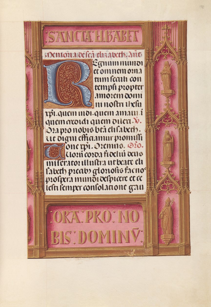 Hodiny královny Isabely Katolické, královny Španělska: Fol. 198r, c. 1500. od Master of the First Prayerbook of Maximillian