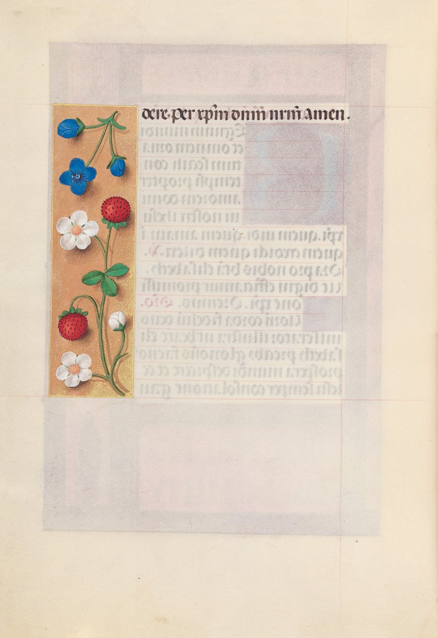 Hodiny královny Isabely Katolické, královny Španělska: Fol. 198v, c. 1500. od Master of the First Prayerbook of Maximillian