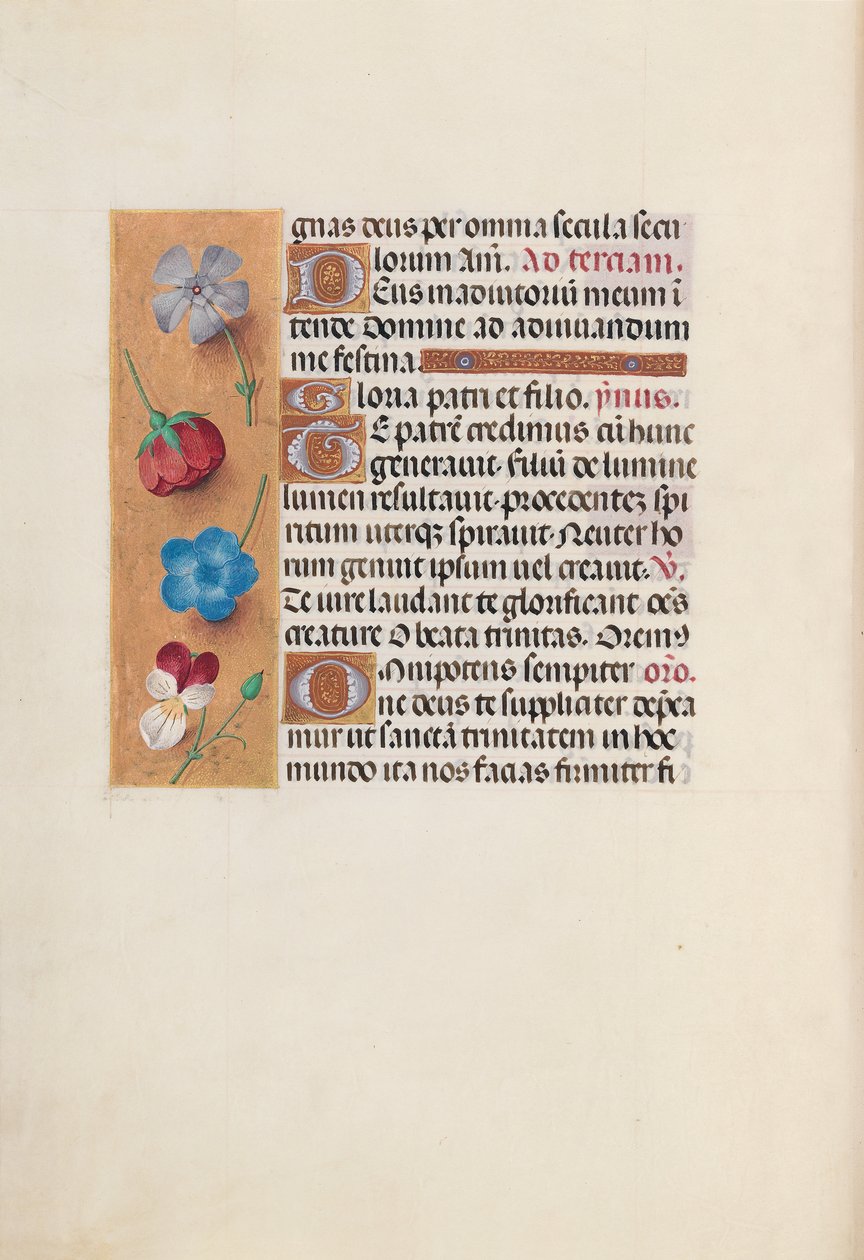 Hodiny královny Isabely Katolické, královny Španělska: Fol. 19v, c. 1500. od Master of the First Prayerbook of Maximillian