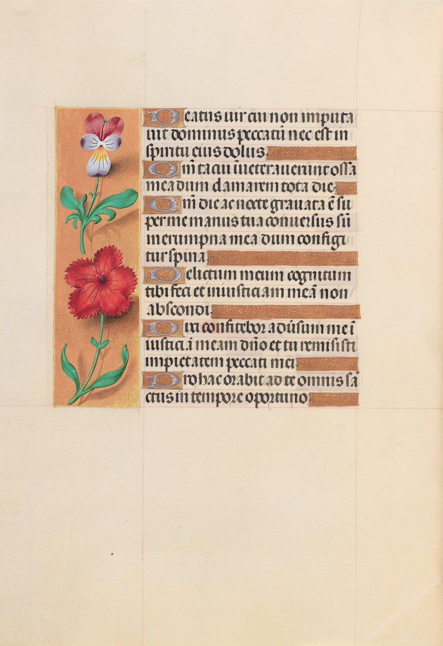Hodiny královny Isabely Katolické, královny Španělska: Fol. 201v, c. 1500. od Master of the First Prayerbook of Maximillian