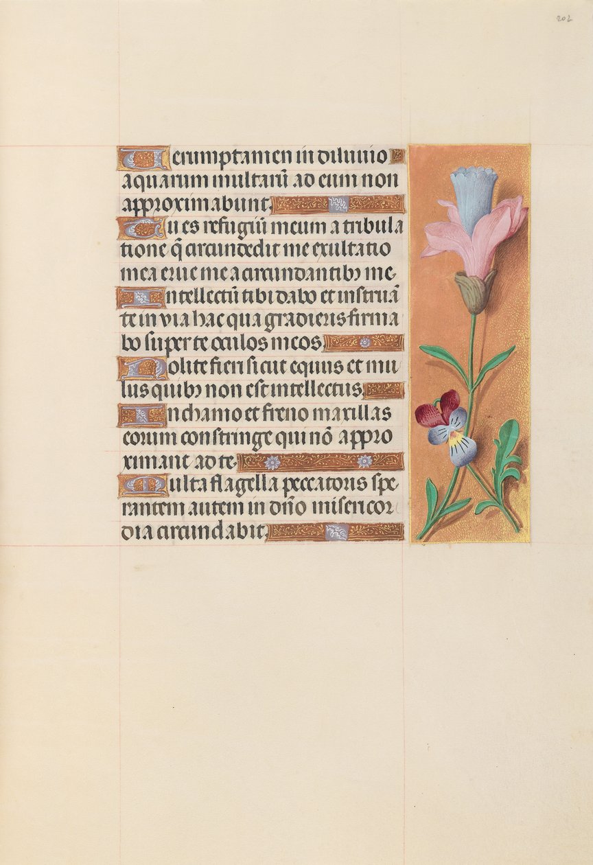 Hodiny královny Isabely Katolické, královny Španělska: Fol. 202r, c. 1500. od Master of the First Prayerbook of Maximillian