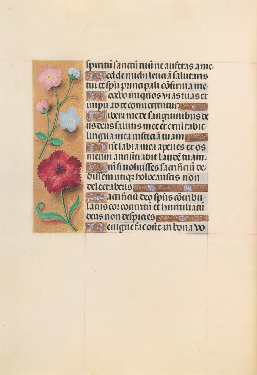 Hodiny královny Isabely Katolické, královny Španělska: Fol. 205v, c. 1500. od Master of the First Prayerbook of Maximillian