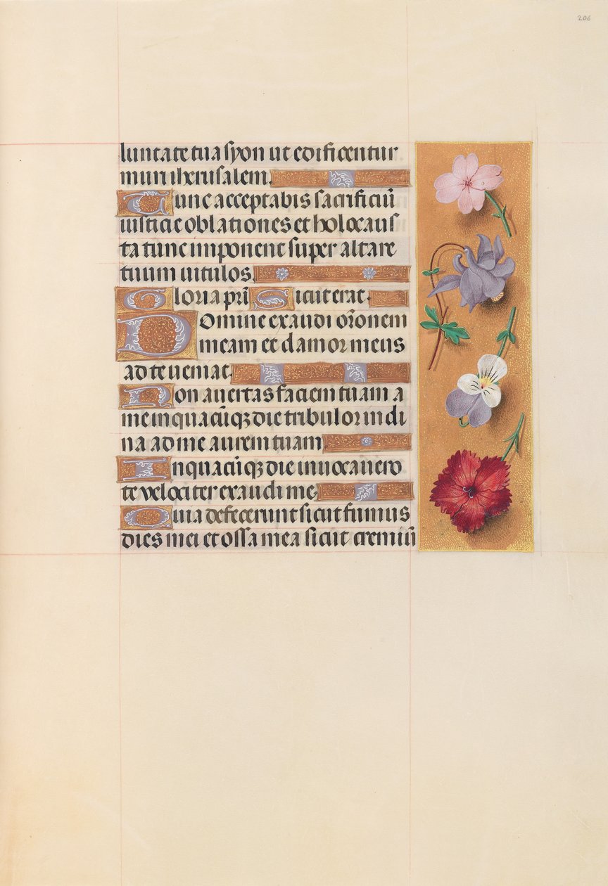 Hodiny královny Isabely Katolické, královny Španělska: Fol. 206r, c. 1500. od Master of the First Prayerbook of Maximillian