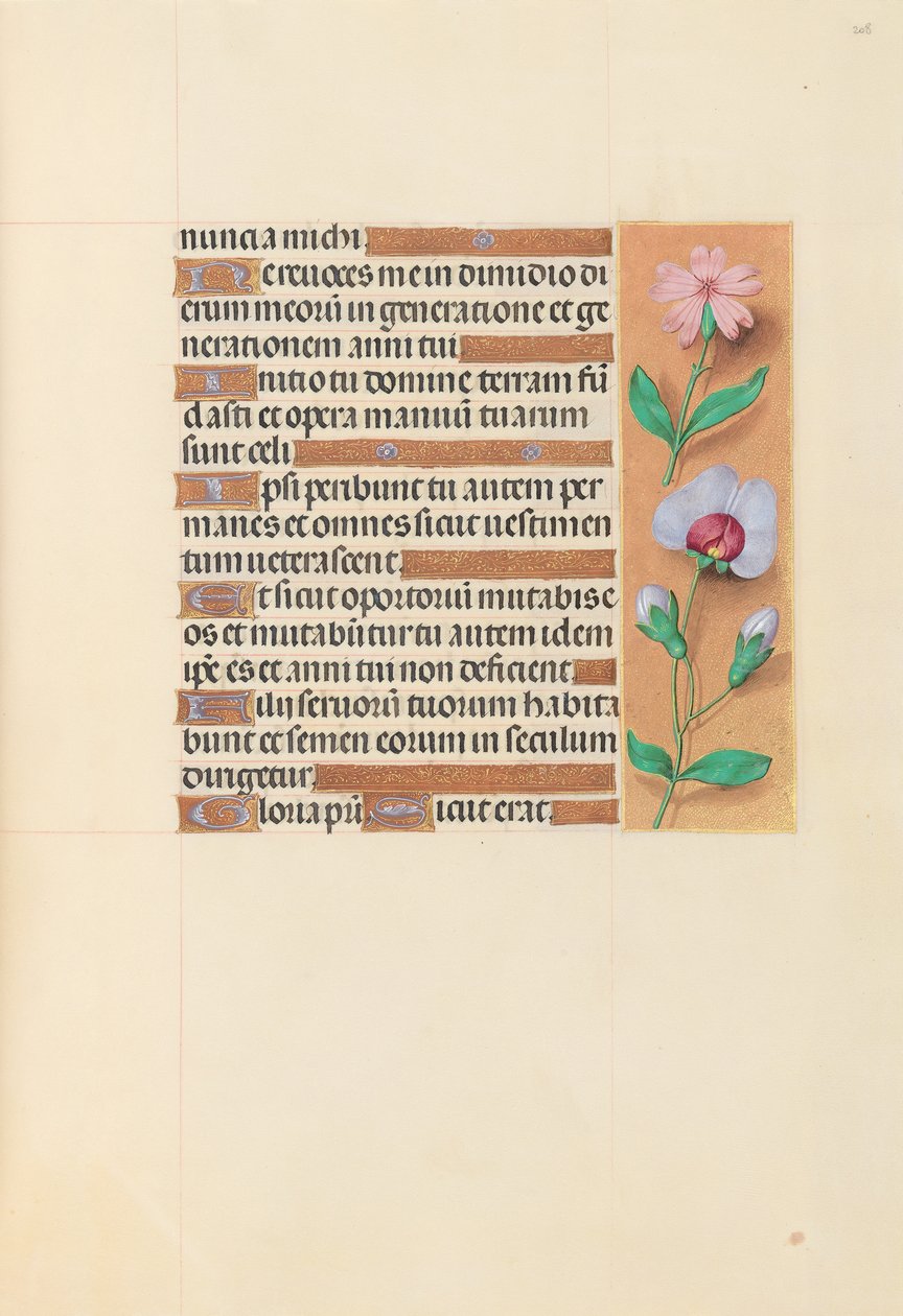 Hodiny královny Isabely Katolické, královny Španělska: Fol. 208r, c. 1500. od Master of the First Prayerbook of Maximillian