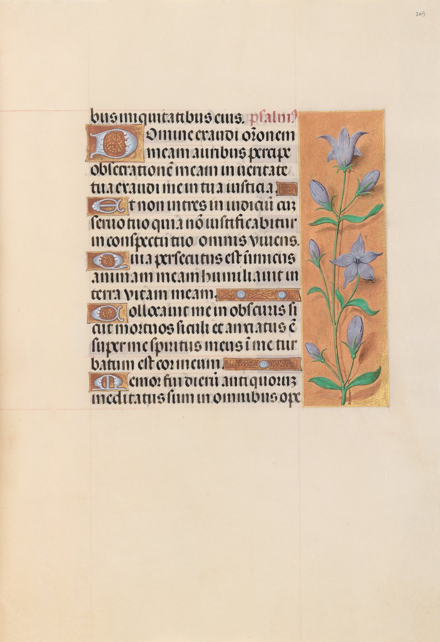 Hodiny královny Isabely Katolické, královny Španělska: Fol. 209r, c. 1500. od Master of the First Prayerbook of Maximillian