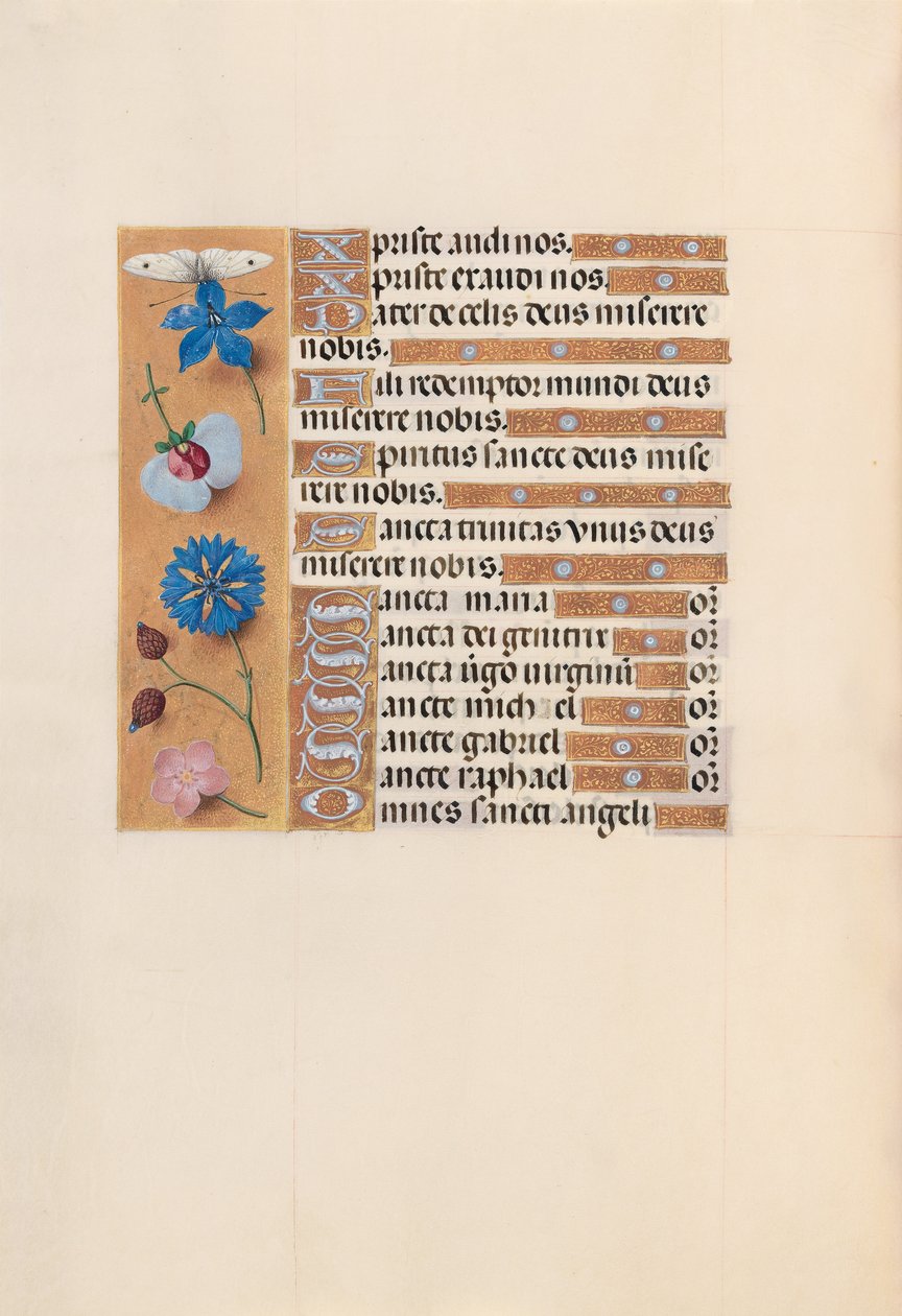 Hodiny královny Isabely Katolické, královny Španělska: Fol. 210V, c. 1500. od Master of the First Prayerbook of Maximillian