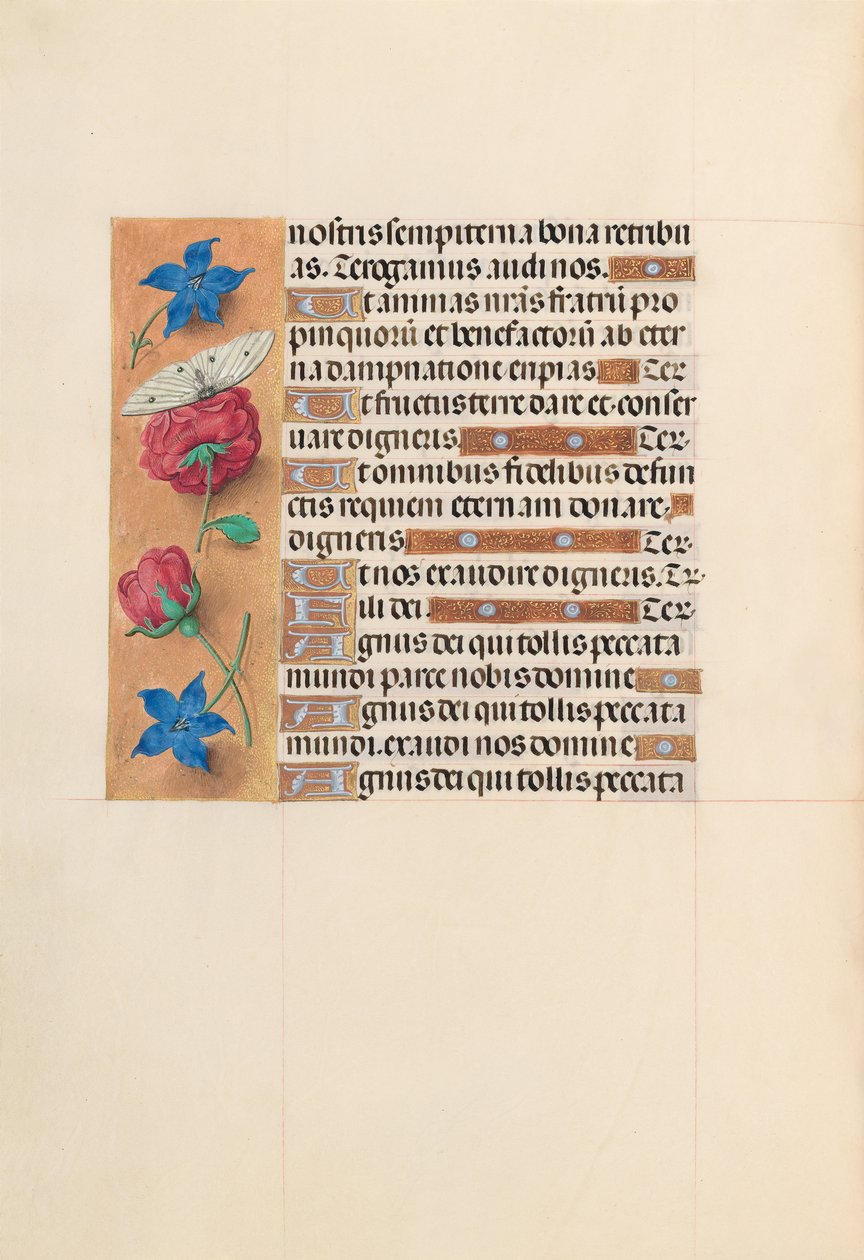 Hodiny královny Isabely Katolické, královny Španělska: Fol. 214v, c. 1500. od Master of the First Prayerbook of Maximillian