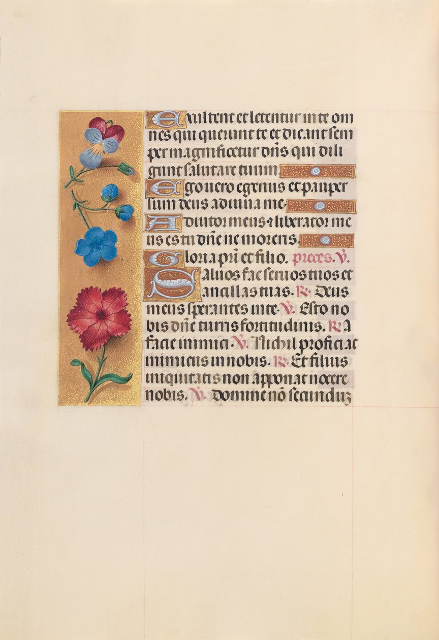 Hodiny královny Isabely Katolické, královny Španělska: Fol. 215v, c. 1500. od Master of the First Prayerbook of Maximillian
