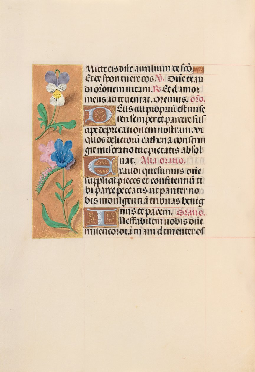 Hodiny královny Isabely Katolické, královny Španělska: Fol. 216v, c. 1500. od Master of the First Prayerbook of Maximillian