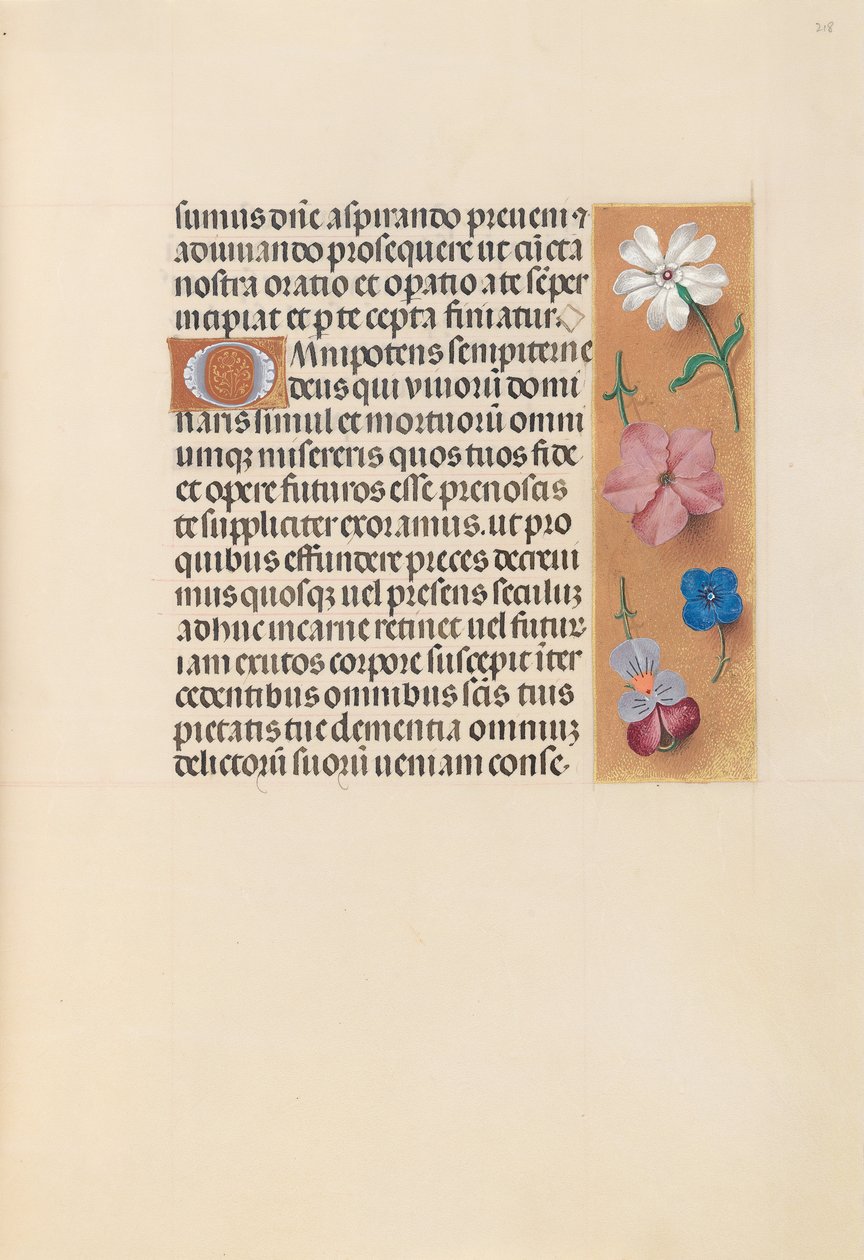 Hodiny královny Isabely Katolické, královny Španělska: Fol. 218r, c. 1500. od Master of the First Prayerbook of Maximillian