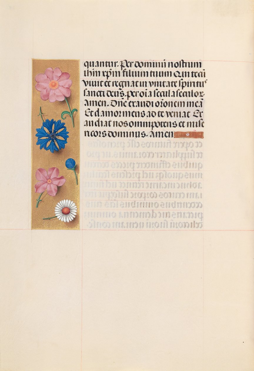 Hodiny královny Isabely Katolické, královny Španělska: Fol. 218v, Office of the Dead, c. 1500. od Master of the First Prayerbook of Maximillian