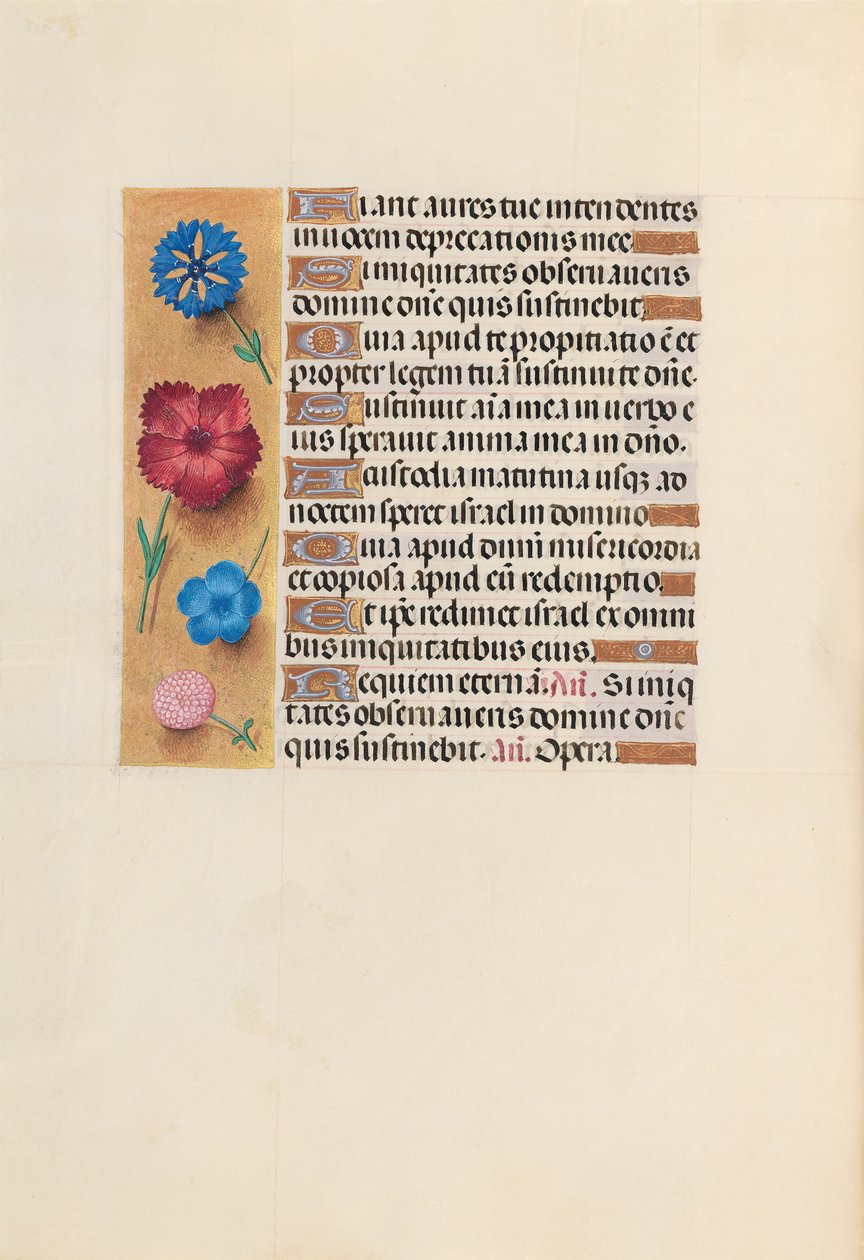 Hodiny královny Isabely Katolické, královny Španělska: Fol. 222v, c. 1500. od Master of the First Prayerbook of Maximillian