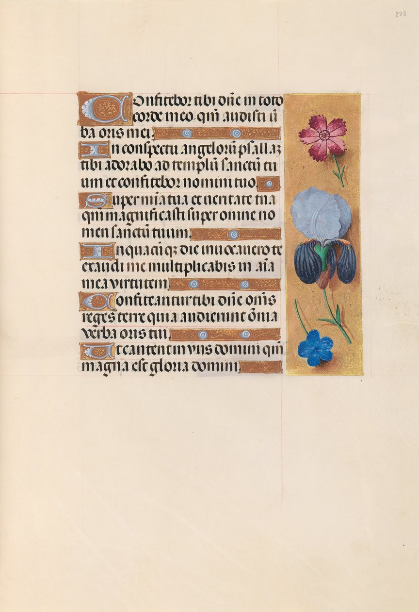 Hodiny královny Isabely Katolické, královny Španělska: Fol. 223r, c. 1500. od Master of the First Prayerbook of Maximillian