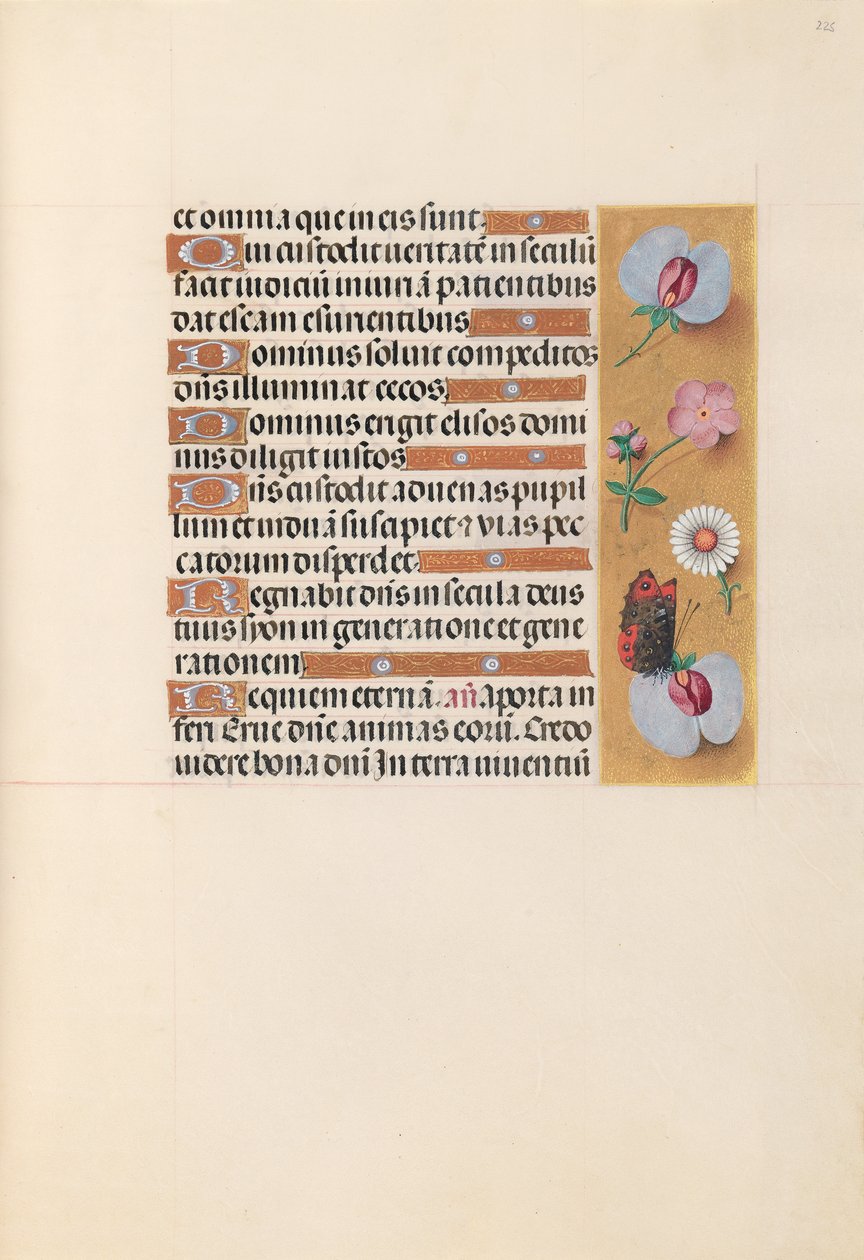 Hodiny královny Isabely Katolické, královny Španělska: Fol. 225r, c. 1500. od Master of the First Prayerbook of Maximillian