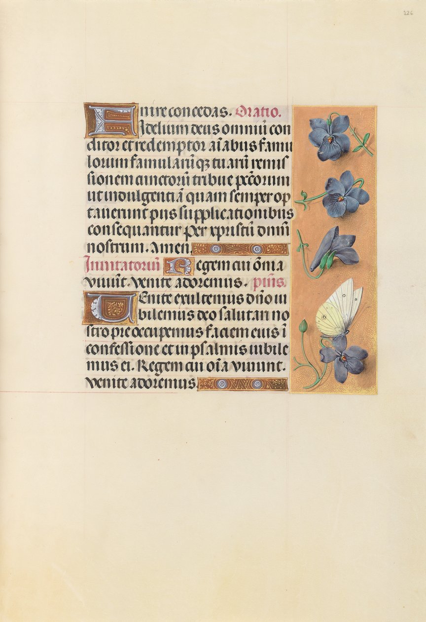 Hodiny královny Isabely Katolické, královny Španělska: Fol. 226r, c. 1500. od Master of the First Prayerbook of Maximillian
