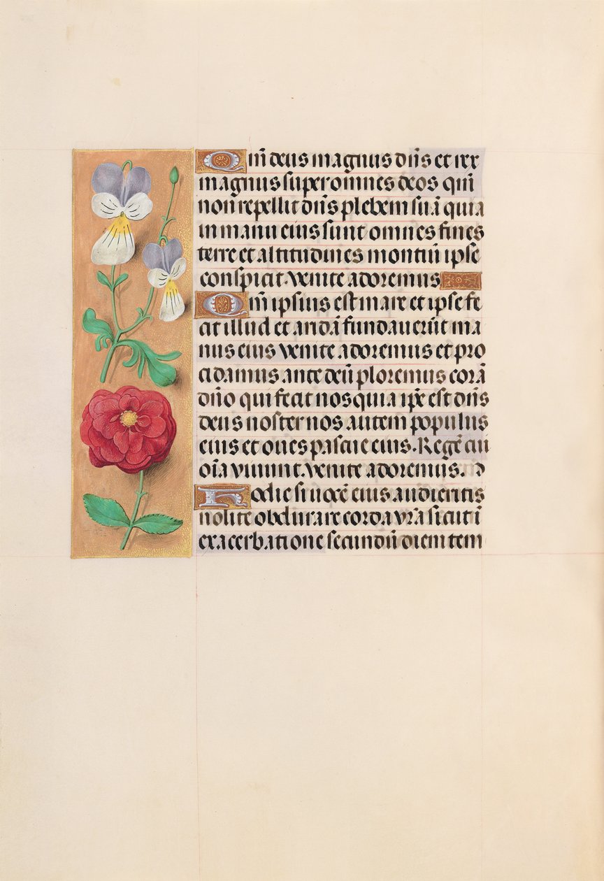 Hodiny královny Isabely Katolické, královny Španělska: Fol. 226v, c. 1500. od Master of the First Prayerbook of Maximillian
