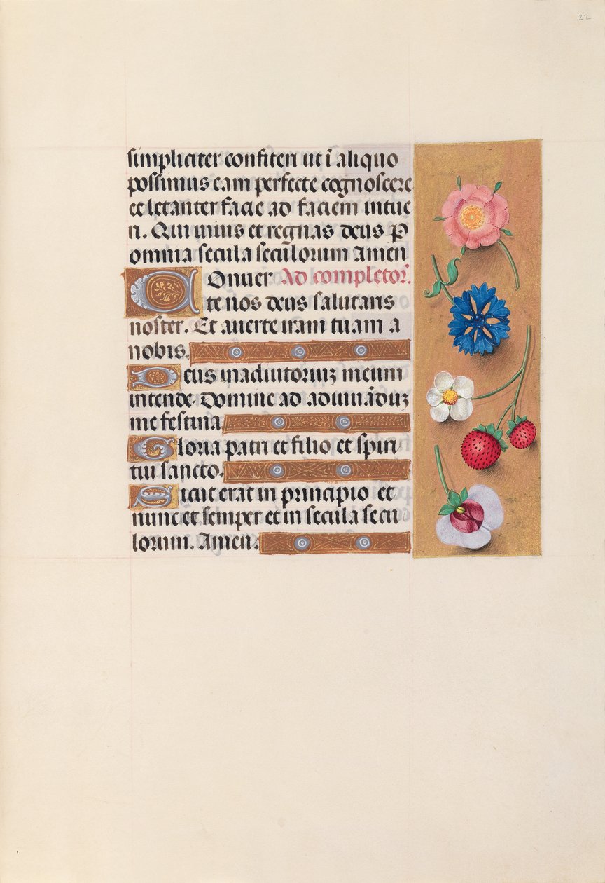 Hodiny královny Isabely Katolické, královny Španělska: Fol. 22r, c. 1500. od Master of the First Prayerbook of Maximillian